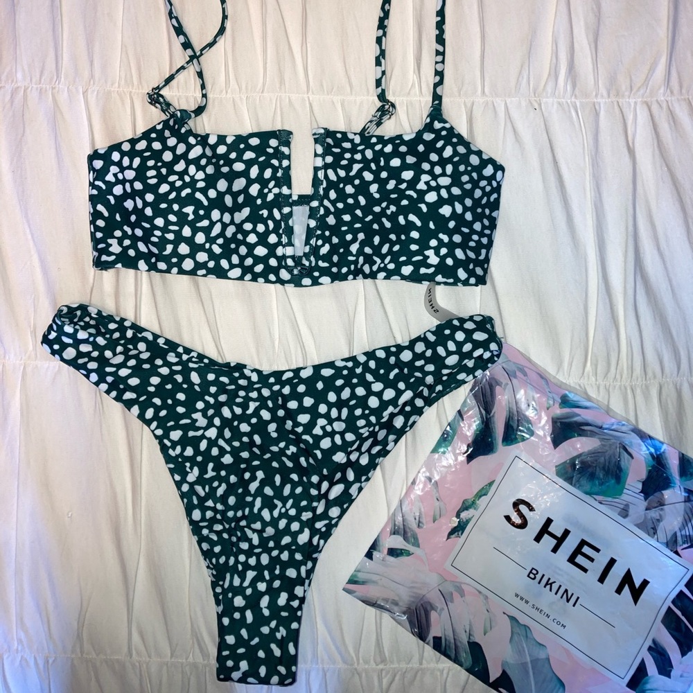 Green Dotted Bikini